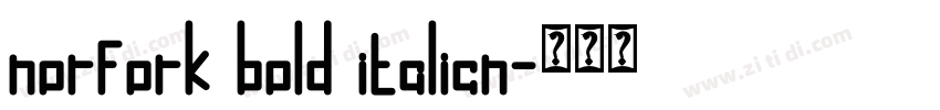 norfork bold italicn字体转换